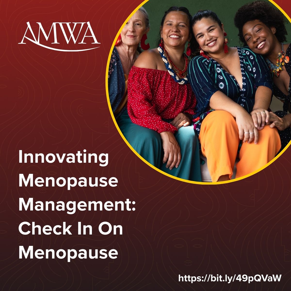🩺 Innovating Menopause Care Starts with a Check-In

Menopause is not one-size-fits-all—and neither should care be. AMWA’s Check In On Menopause model empowers clinicians to schedule dedicated visits that prioritize individualized symptom management and long-term risk assessment
