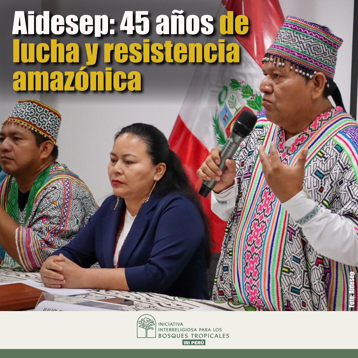 🔰<a href="/aidesep_org/">AIDESEP</a> cumple 45 de vida institucional este 27 de mayo.
🙏🏼Las comunidades de fe que conforman IRI Perú reconocemos y saludamos su larga historia de lucha por la defensa de los pueblos indígenas y protección de la Amazonía.
#PueblosIndígenas #Aidesep #Amazonía #IRIPerú