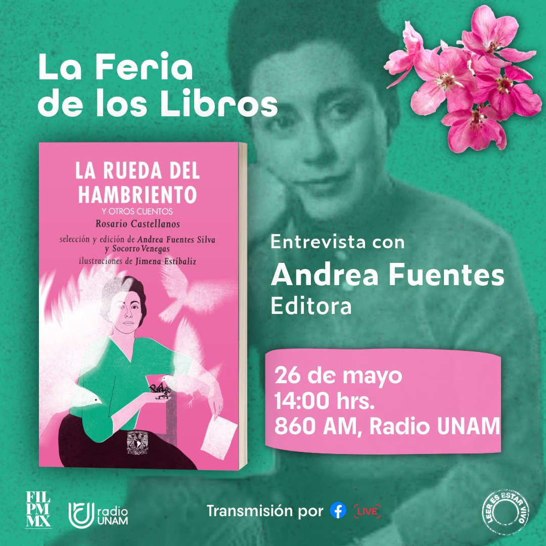 La Feria de los Libros (@ferialibros) on Twitter photo ¡Por si te lo perdiste!
Revive la charla con Andrea Fuentes Silva sobre "La rueda del hambriento y otros cuentos", de Rosario Castellanos, publicado por <a href="/librosunam/">Libros UNAM</a>. 📚
📌 Ve el programa completo aquí: facebook.com/share/v/1Bf4UU…
#LeerEsEstarVivo #MásLibrosMásLibres ¡Por si te lo perdiste!
Revive la charla con Andrea Fuentes Silva sobre "La rueda del hambriento y otros cuentos", de Rosario Castellanos, publicado por <a href="/librosunam/">Libros UNAM</a>. 📚
📌 Ve el programa completo aquí: facebook.com/share/v/1Bf4UU…
#LeerEsEstarVivo #MásLibrosMásLibres