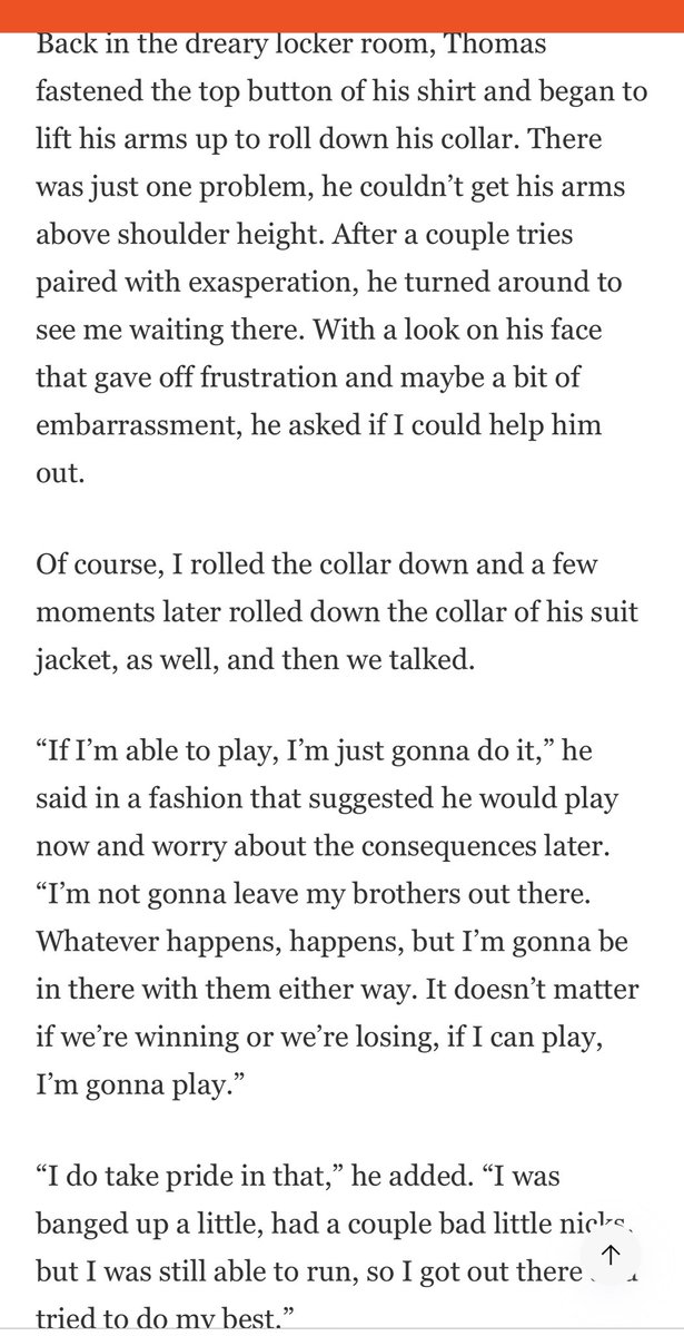 RyanKoenigsberg's tweet photo. In honor of DT taking his rightful place in the Denver Broncos Ring of Fame, here’s the story I wrote on the day he was traded about how I would remember his time in Denver. 

He was easily the toughest wide receiver I’ve ever been around and I never felt that was appreciated enough. 

That quote makes my heart sink now. DT gave everything he had to the Orange & Blue. 

RIP legend 🕊️

https://t.co/rYye5SdVZV
