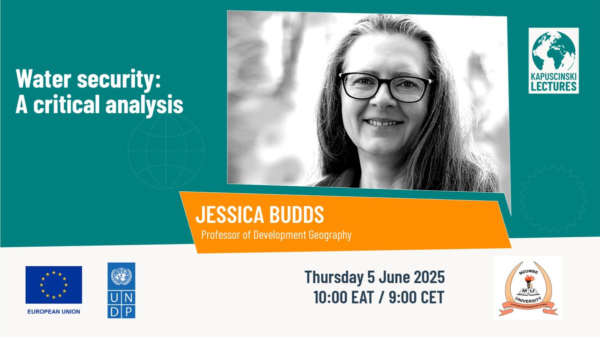 UNDP Eurasia (@undpeurasia) on Twitter photo 💧 water stress
💦 water scarcity
🚰 water security
What do these terms mean and why do we need to care?
Join #KAPTalks with Jessica Budds to learn more: kapuscinskilectures.eu/lecture/water-… <a href="/jrb_tweets/">Dr Jessica Budds</a>
⏰ 5 June | 9:00 CET 💧 water stress
💦 water scarcity
🚰 water security
What do these terms mean and why do we need to care?
Join #KAPTalks with Jessica Budds to learn more: kapuscinskilectures.eu/lecture/water-… <a href="/jrb_tweets/">Dr Jessica Budds</a>
⏰ 5 June | 9:00 CET