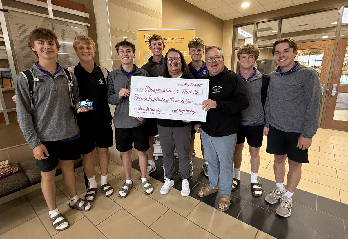 Lourdes Eagles Hockey (@lhsboyspuck) on Twitter photo Some members of the team presented Jennifer and Dan OโHara, with the Shannon OโHara Foundation, a check for over $1,100 today! Nice work, boys, and thanks to all those who donated along the way. <a href="/LHSEagles/">LHS Eagles Activities</a> Some members of the team presented Jennifer and Dan OโHara, with the Shannon OโHara Foundation, a check for over $1,100 today! Nice work, boys, and thanks to all those who donated along the way. <a href="/LHSEagles/">LHS Eagles Activities</a>
