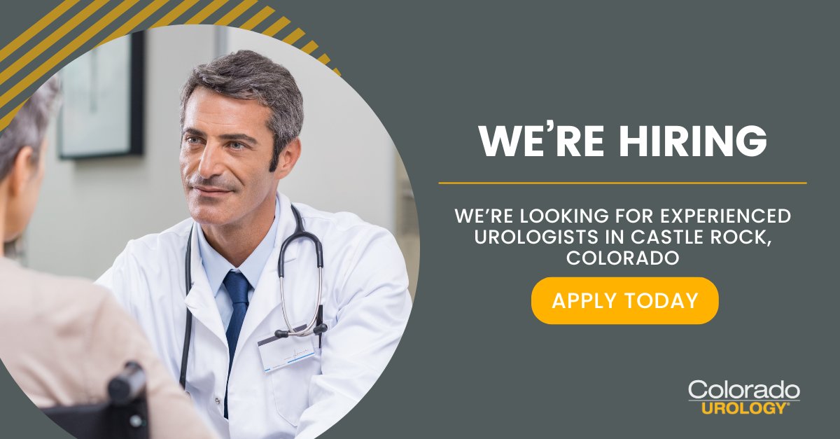 Our Castle Rock office is hiring! If you're an experienced urologist who's passionate about patient-centered care, and building lasting relationships with your community, learn more about the open position: job-boards.greenhouse.io/uug/jobs/80026…