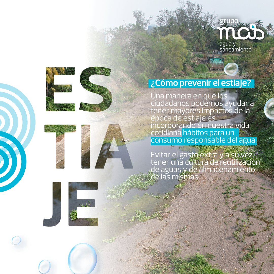 GrupoMASAgua's tweet photo. ¡Cuidemos el agua, enfrentemos el estiaje!
En época de estiaje, cada gota cuenta.
Adopta hábitos de consumo responsable, reutiliza el agua y evita el desperdicio.
Tu compromiso puede hacer la diferencia.
#Estiaje #CuidadoDelAgua #ConsumoResponsable #GrupoMAS https://t.co/VNJuIoTHJU
