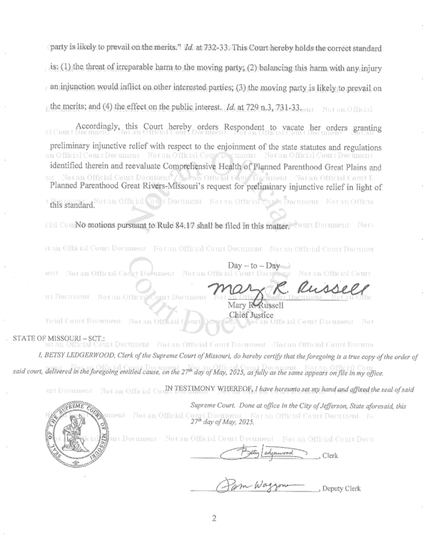 libsoftiktok's tweet photo. BIG WIN FOR MISSOURI

The Missouri Supreme Court dismissed two lower court rulings that blocked the state from enforcing a near-total abortion ban. https://t.co/vTOjCCqmC4
