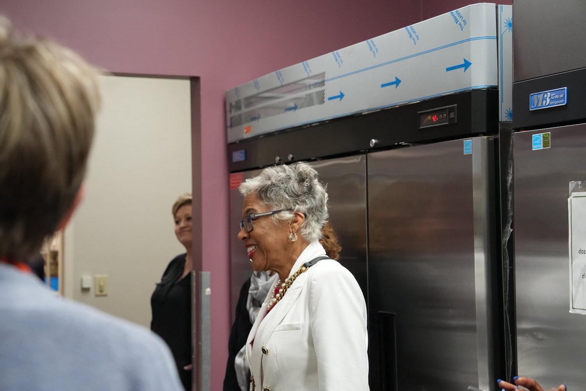 RepBeatty's tweet photo. Today, I visited the food pantry at Broad Street Presbyterian Church to witness firsthand how our community is addressing food insecurity in Columbus. Afterwards, I was reminded of the thousands of Ohio families, who will be stripped of their critical food assistance programs, due to the Republican budget bill.  When Republicans refuse to govern responsibly, it’s the community that’s left to pick up the pieces.