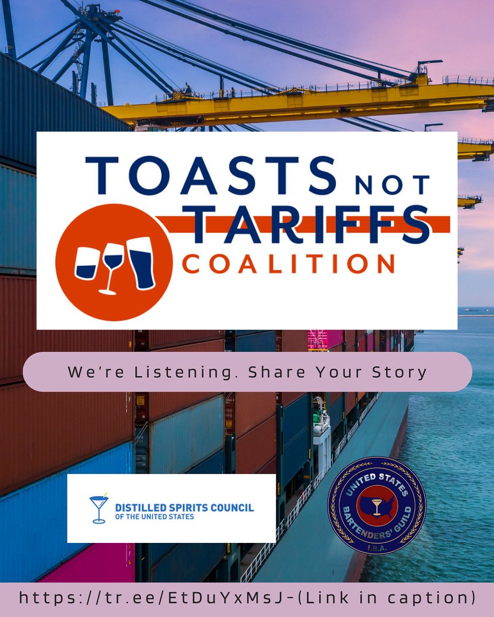 TheUSBG's tweet image. 📣 Add Your Voice for #ToastsNotTariffs!

Share a brief quote about the impact on your business or livelihood. Your voice can help raise awareness and push for change.

➡️ Submit your story today and stand with others across the industry HERE: tr.ee/EtDuYxMsJ-