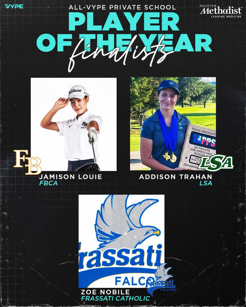 VYPE Houston (@vypehouston) on Twitter photo It is awards season here at VYPE! Here are the finalists for Private School Girls Golfer of the Year presented by <a href="/MethodistHosp/">Houston Methodist</a>!
Tune in tomorrow to find out the Golfer and Team of the Year! It is awards season here at VYPE! Here are the finalists for Private School Girls Golfer of the Year presented by <a href="/MethodistHosp/">Houston Methodist</a>!
Tune in tomorrow to find out the Golfer and Team of the Year!