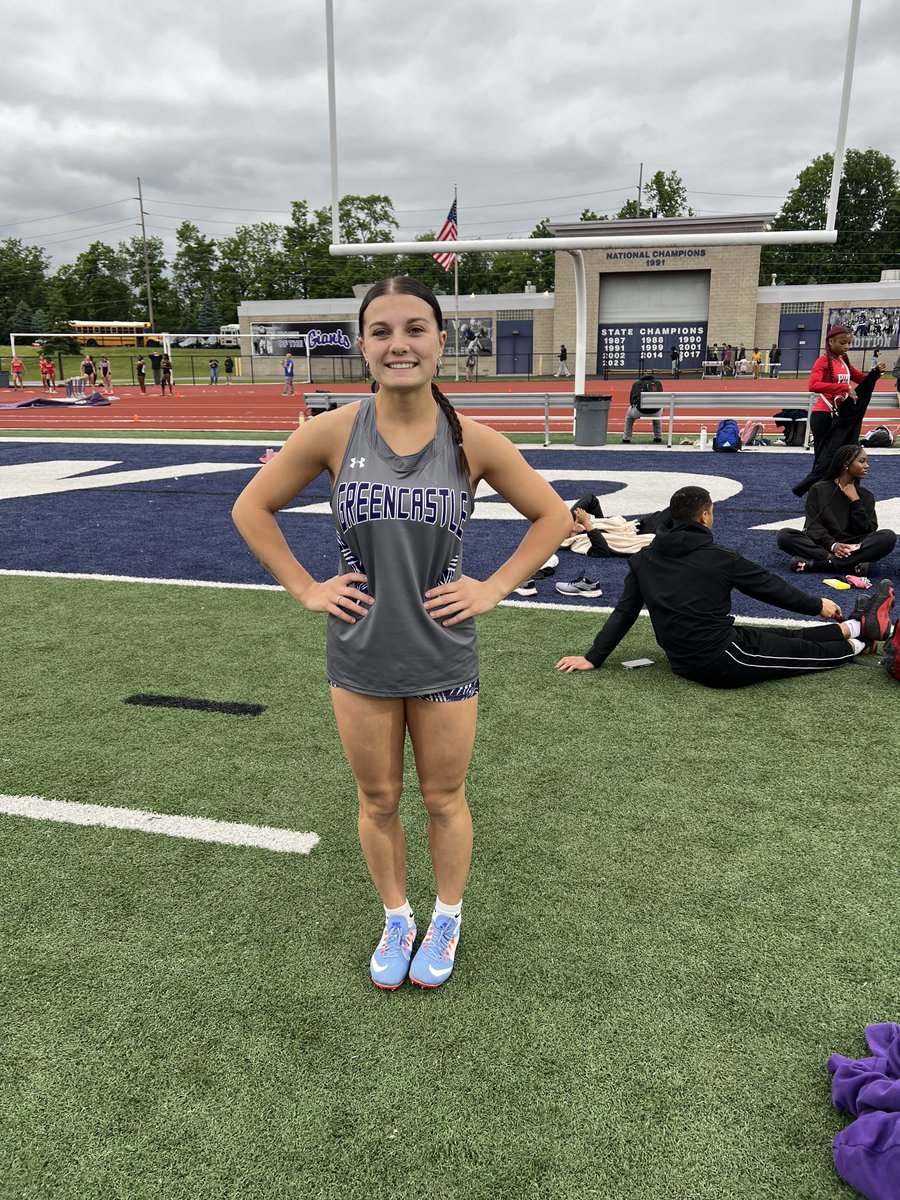 Now and forever a regional qualifying athlete, Kyra Bandy, competing at the Ben Davis Regional in the 300mH!