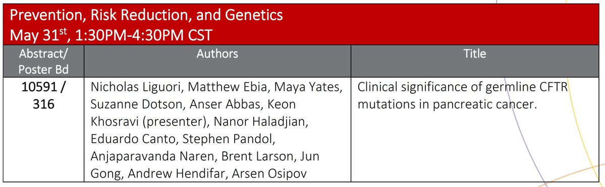 Cancer at Cedars-Sinai (@cscancercenter) on Twitter photo Keon Khosravi will present the poster “Clinical significance of germline CFTR mutations in pancreatic cancer” today from 1:30am-4:30pm CDT. #ASCO25 <a href="/DrArsenOsipov/">Arsen Osipov, MD</a> Keon Khosravi will present the poster “Clinical significance of germline CFTR mutations in pancreatic cancer” today from 1:30am-4:30pm CDT. #ASCO25 <a href="/DrArsenOsipov/">Arsen Osipov, MD</a>