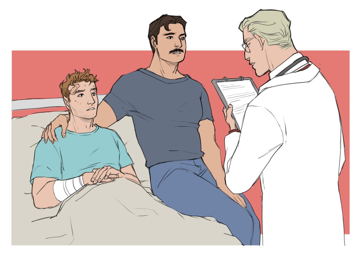 _kaciart's tweet image. whumpay Day 24 - "I don't want to scare you but..."
#buddie