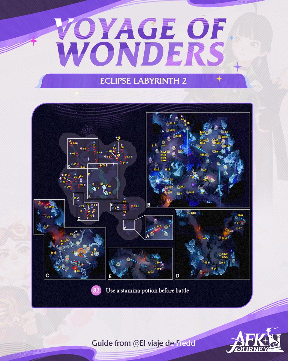 AFK_Journey's tweet image. Test these tips in Eclipse Labyrinth 2 from the Voyage of Wonders! #AFKJourney #AFKJourneyGuide