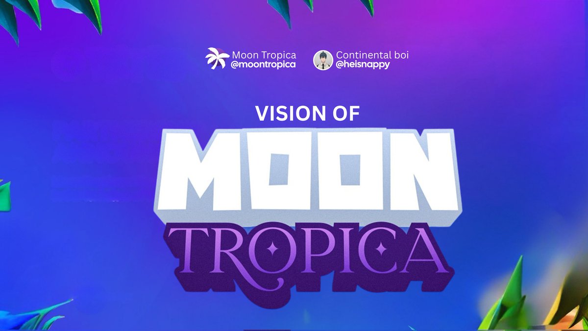 heisnappy's tweet photo. @moontropica @Cryptofaddi @Dawn_Scribe Vision of Moon Tropica:
@moontropica envisions a player-owned metaverse where nostalgia meets innovation. Inspired by classics like Zelda and Animal Crossing, it fuses action, exploration, and crypto culture into one immersive world.
#CAHTHREAD #BILLYNOBUST https://t.co/xJ8B1EkpQ7