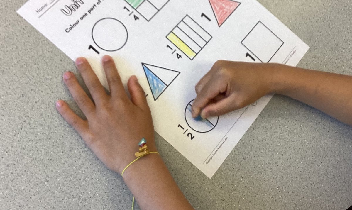 MrsTothill's tweet photo. Ss are learning about unit fractions. https://t.co/t9X97QQct6