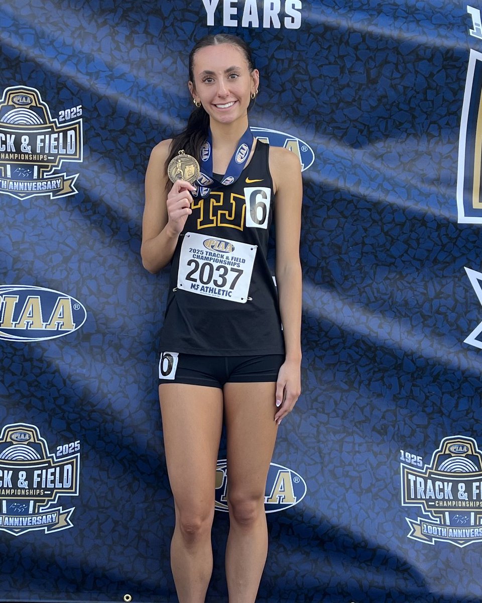 Congratulations to TJ’s Sylvia Kashak who finished 8th in the state at the PIAA Track and Field Championships at Shippensburg University in the 800m. She set another school record with a time of 2:12.78.