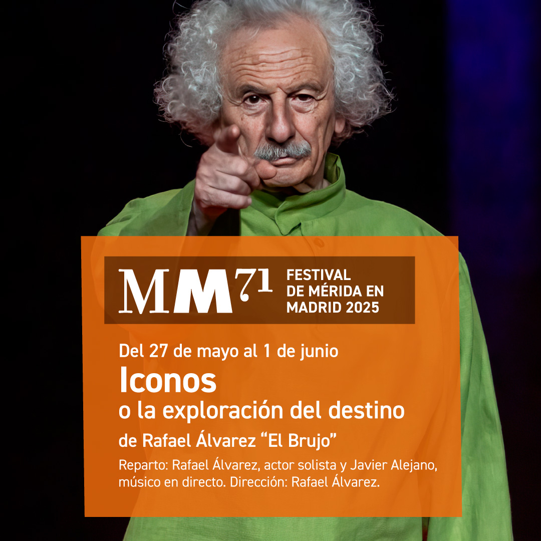 Festival de Mérida (@festival_merida) on Twitter photo 📣 Últimos días para ver a <a href="/ElBrujo_es/">Rafael Álvarez, El Brujo</a> en "Iconos o la exploración del destino".
#Humor, #tragedia griega y reflexiones que atraviesan los siglos para hacerte reír.
📍 <a href="/TeatroBellasArt/">Teatro Bellas Artes</a>
📆 Solo hasta este domingo 1 de junio
#Merida71 #MeridaEnMadrid 🧡 📣 Últimos días para ver a <a href="/ElBrujo_es/">Rafael Álvarez, El Brujo</a> en "Iconos o la exploración del destino".
#Humor, #tragedia griega y reflexiones que atraviesan los siglos para hacerte reír.
📍 <a href="/TeatroBellasArt/">Teatro Bellas Artes</a>
📆 Solo hasta este domingo 1 de junio
#Merida71 #MeridaEnMadrid 🧡