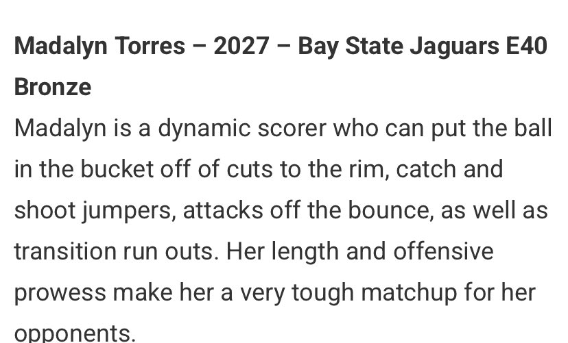 Thanks for the write up <a href="/JrAllStarBB/">Jr. All-Star Girls Basketball</a>
