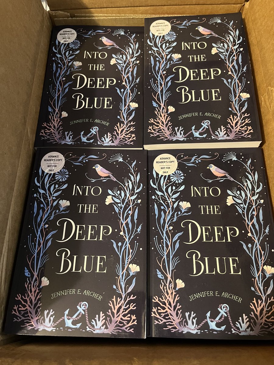 Just arrived! Our galleys of Into the Deep Blue by Jennifer E. Archer. So exciting!