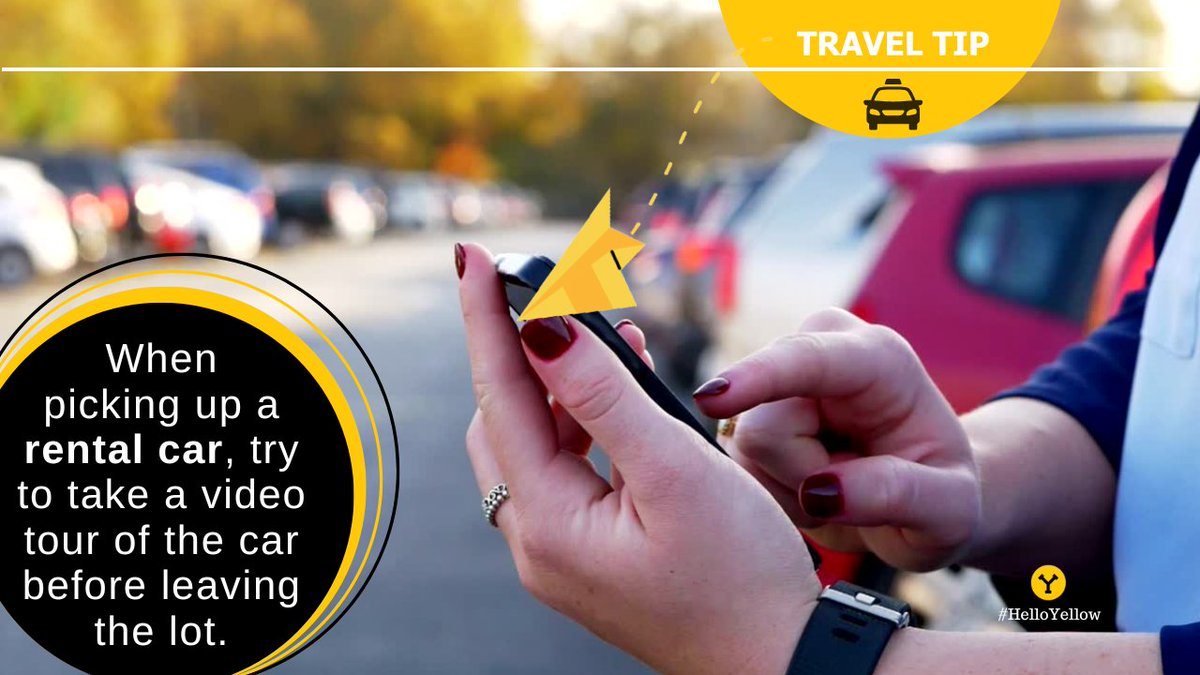 SEAYellowCab's tweet image. Do you take this one step when renting a car, Seattle? Hopefully it leads to safer traveling. 💛

Happy #TravelTuesday, from all of us at Seattle Yellow Cab!
#seattlewashington #flysea #traveltips