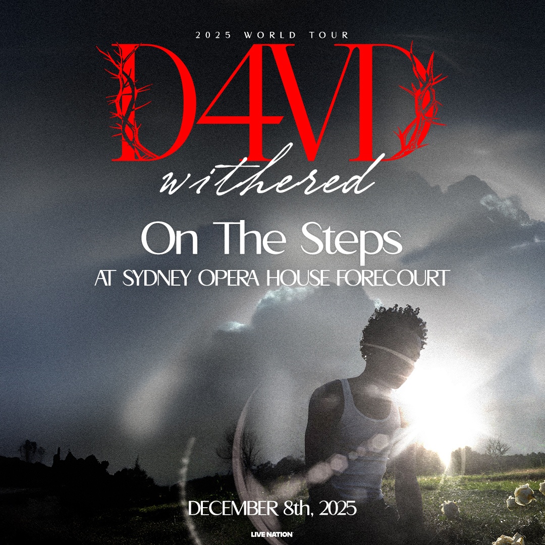 The genre-blurring alt-pop star <a href="/d4vddd/">d4vd</a> is heading to Sydney this summer! Catch him Monday 8 December under the stars at the iconic Sydney Opera House Forecourt, as part of the On The Steps concert series.
⁠
Presales from Thu 29 May, 10am AEST⁠ at lvntn.com/D4vd25