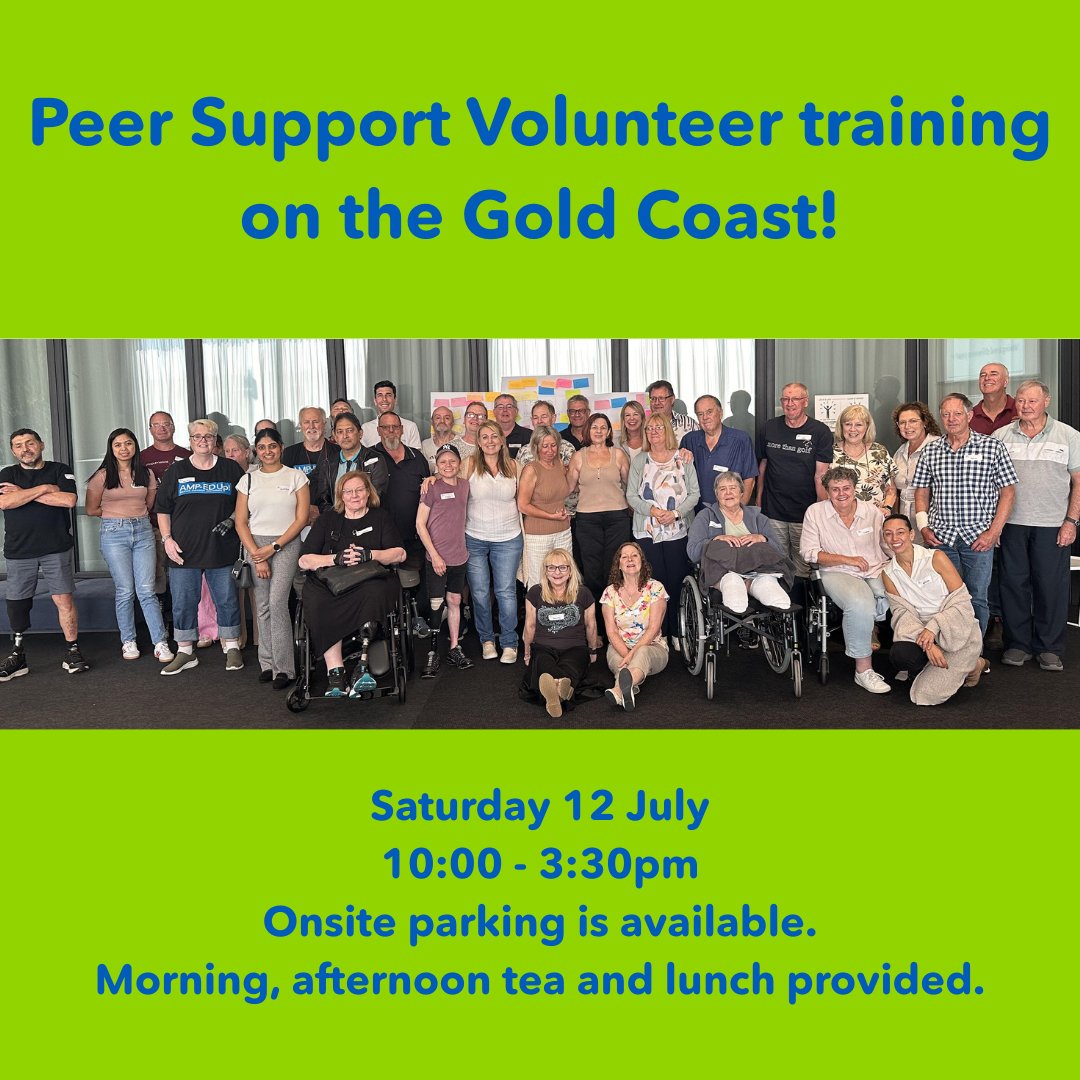 Are you an amputee on the Gold Coast, who's adapted to your 'new normal?' If you'd like to give back to your community, apply to train as a Peer Support Volunteer with us - bit.ly/4dUsKUY or call 1300 782 231
Successful applicants receive an invitation to the session.