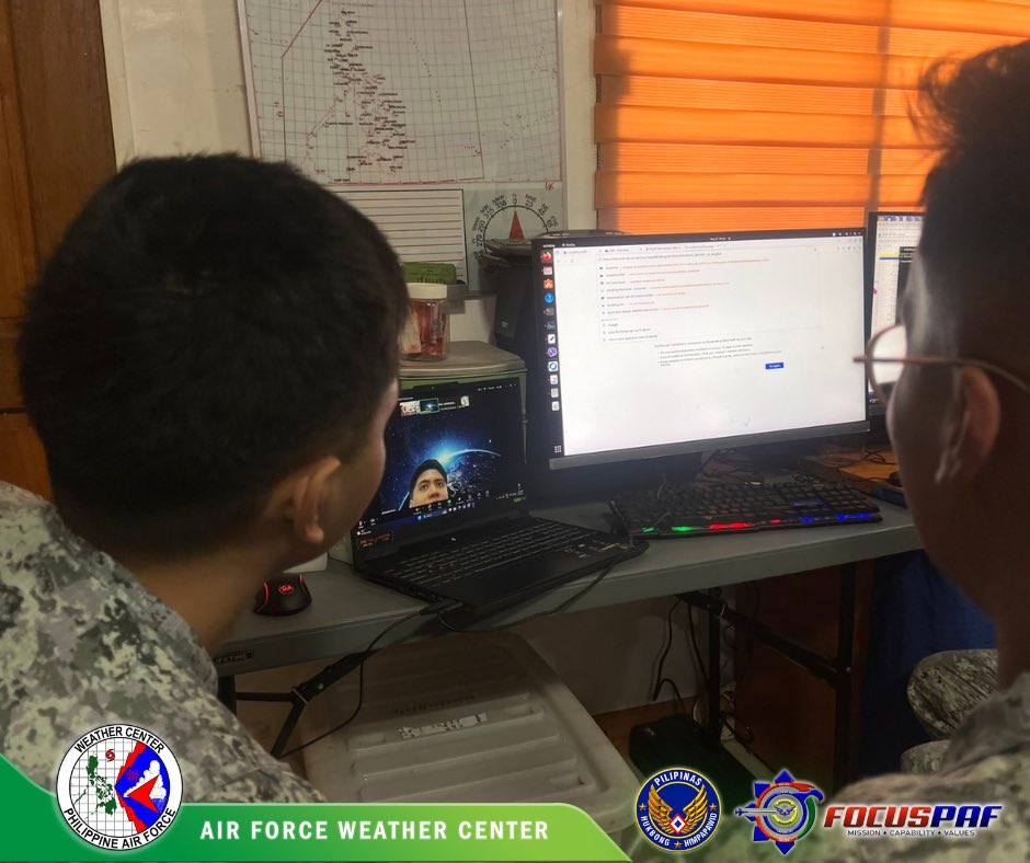 afwc_2025's tweet photo. 🌦️ CWFD, led by MAJ WYNDELL P GONZALES PAF, joined a WRF Workshop via VTC with PhilSA.

Engr. Ezeckiel B. Herrera shared insights on WRF system use &amp; tailored forecasting. 🌍🛰️

#WRFWorkshop #PhilSA https://t.co/rYoJSxjmWo