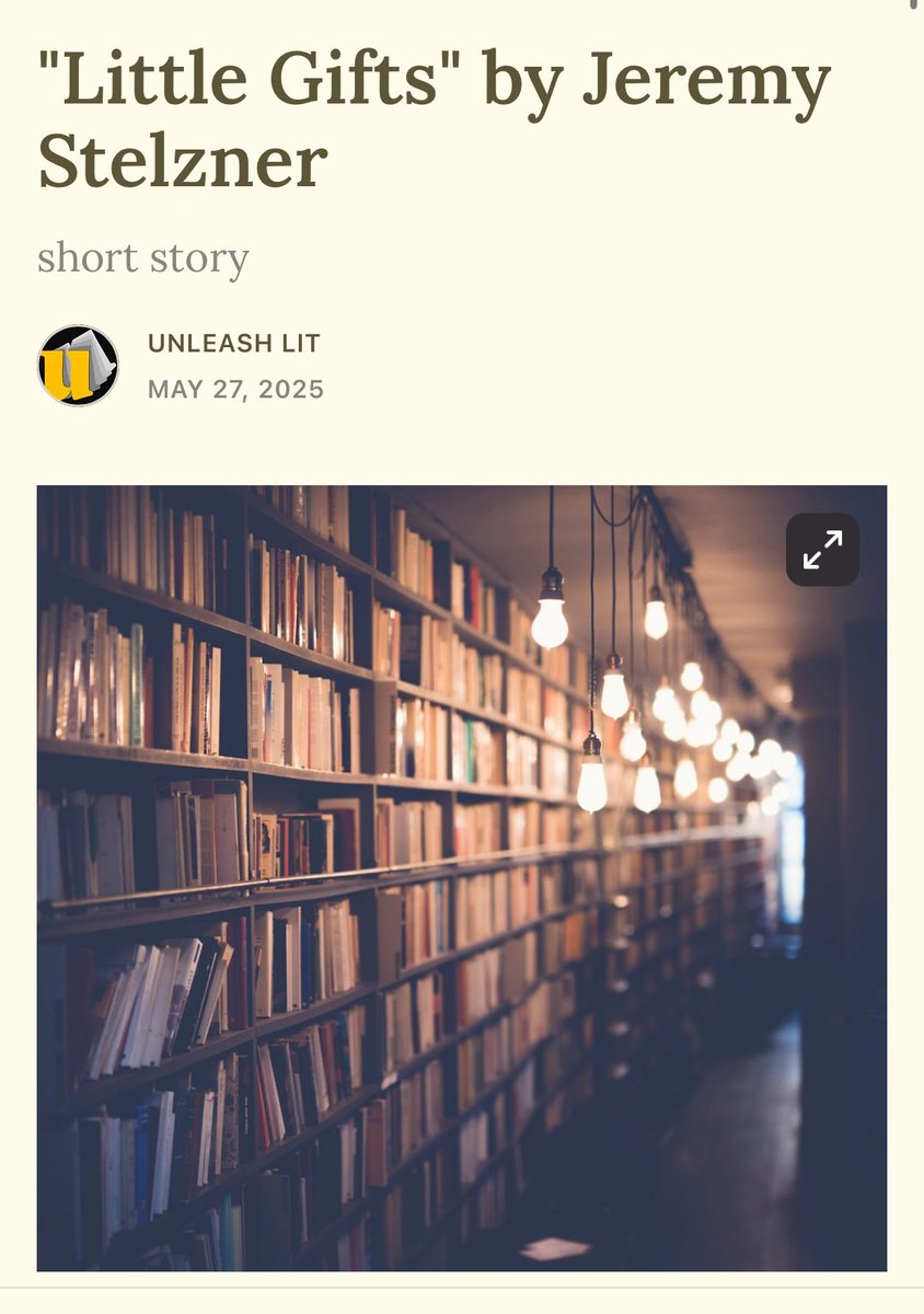 jeremy stelzner (@jeremystelzner) on Twitter photo Maybe you’re gonna need a breather from this Knicks game. Well at halftime you can check out my new flash story Little Gifts <a href="/EditorsUnleash/">Unleash Lit/Unleash Press - Journal subs open</a>
#WritingCommunity #5amwritersclub Maybe you’re gonna need a breather from this Knicks game. Well at halftime you can check out my new flash story Little Gifts <a href="/EditorsUnleash/">Unleash Lit/Unleash Press - Journal subs open</a>
#WritingCommunity #5amwritersclub