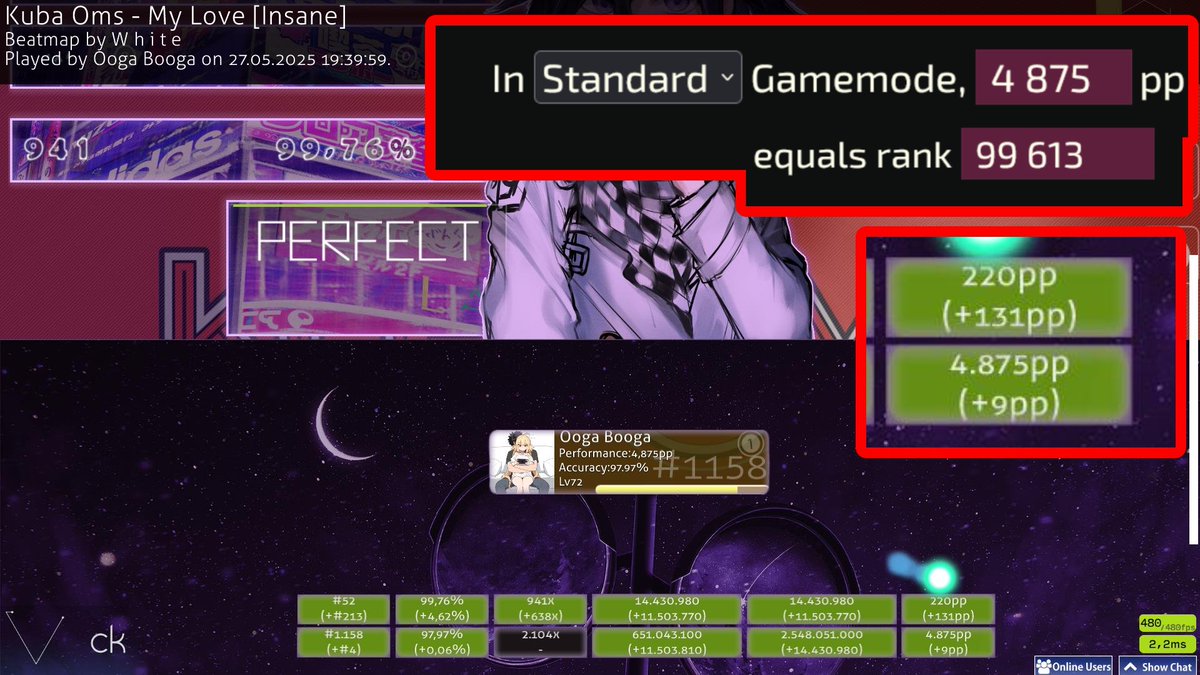 I'm a left handed rank 3600 player
2 Months ago I've switched to aiming with my mouse in my right hand and tapping with my left hand

After 87 hours over 90 days I've reached the equivalent of Bancho 5 digit on Akatsuki, making me an ambidextrous 5 digit

Just wanted to share AMA