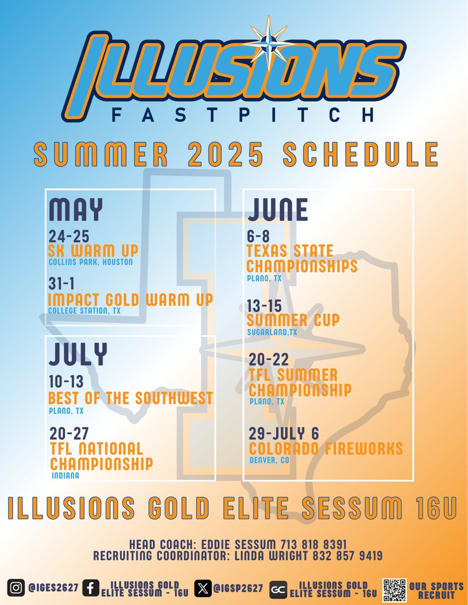 Meet the team &amp; mark your calendars 🗓️
Big things coming this summer!
#LeadTheWay #IllusionsGoldElite #Softball