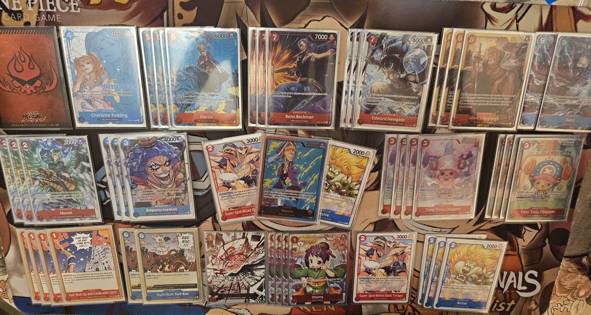 Nour (@nourr_ab) on Twitter photo Completely forgot to post but.
Won <a href="/europagaming1/">EuropaGaming</a> Store Treasure Cup with BDIF Marco!!!
🟩 Lucci
🟩 Shanks
🟩 RG Smoker
🟩 Marco <a href="/KayWChamp/">Kay Mo (Hello Kay)</a>
Feeling rlly happy with this 50 atm
#onepiece
#onepiececardgame
#ワンピカード Completely forgot to post but.
Won <a href="/europagaming1/">EuropaGaming</a> Store Treasure Cup with BDIF Marco!!!
🟩 Lucci
🟩 Shanks
🟩 RG Smoker
🟩 Marco <a href="/KayWChamp/">Kay Mo (Hello Kay)</a>
Feeling rlly happy with this 50 atm
#onepiece
#onepiececardgame
#ワンピカード