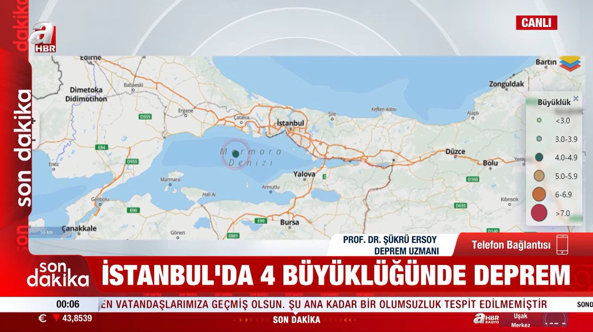 زلزال بقوة 4.2 درجة يهز اسطنبول قبل قليل