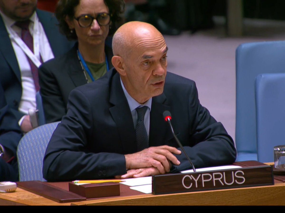 @ Today’s #UNSC debate on maritime security under 🇬🇷presidency, 🇨🇾as a small island state with a distinct role in maritime activities,  reiterated its commitment to advancing maritime security, through partnership, shared responsibility &amp; respect for international law.