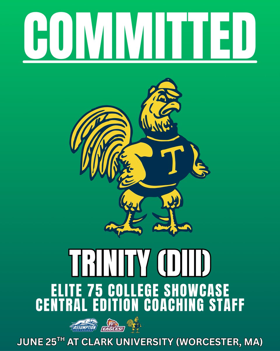 THE REIGNING CHAMPIONS WILL BE IN THE HOUSE ‼️

Fresh off a NCAA DIII National Championship victory, the High-academic powerhouse of Trinity College will be on the #E75 Central College Showcase Coaching Staff!

📚🏆🔥

Sign up today for #RealExposure ⬇️

newenglandrecruitingreport.com/events/elite-7…