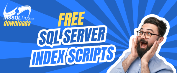 mssqltips's tweet photo. Free Download | Improve Performance with SQL Server Index Scripts
>> https://t.co/wVyS0ttOMo
#Indexing is a secret weapon that improves performance without modifying code. Download these scripts today!
#sql #sqlserver #performance #databaseadministration #databasedevelopment https://t.co/Ep3XQbeRD5