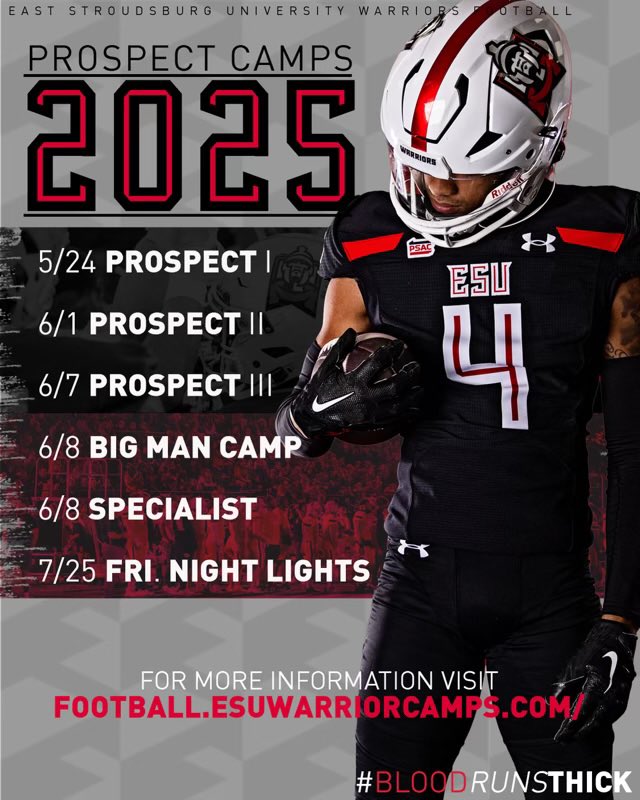 Thank you <a href="/coachlackey/">Mike Lackey</a> for the invite #RTFU #ESU <a href="/ESUWarriors/">ESU Warriors</a> <a href="/ExpoRecruits/">Expo Recruits</a>