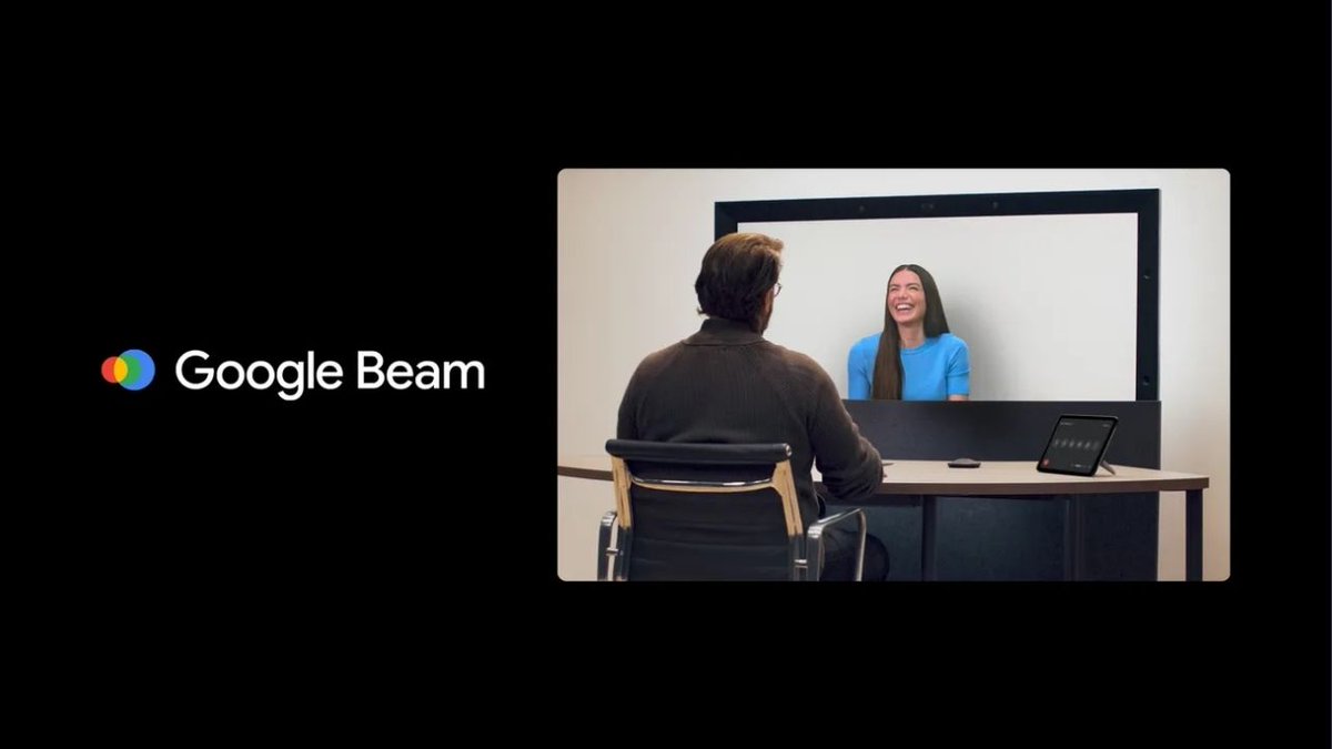 teknoblog's tweet image. Google, uzun süredir beklenen Project Starline teknolojisini &quot;Google Beam&quot; adıyla resmen tanıttı! 🤯 Bu üç boyutlu görüşme sistemi, sanal toplantıları inanılmaz derecede gerçekçi hale getirmeyi vaat ediyor.  #GoogleBeam #ProjectStarline 
Bu, basit bir video konferans güncellemesi…