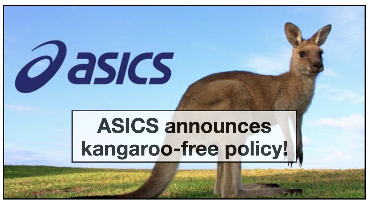 Animal Rights News (@theirturn) on Twitter photo Following a series of communications, sportswear company <a href="/ASICSamerica/">ASICS America</a> has informed <a href="/AWAction_News/">Animal Wellness Action</a> that it will stop using kangaroo skin by the end of 2025: "We place great importance on ethical sourcing" and "have successfully developed high-performance alternatives to kangaroo Following a series of communications, sportswear company <a href="/ASICSamerica/">ASICS America</a> has informed <a href="/AWAction_News/">Animal Wellness Action</a> that it will stop using kangaroo skin by the end of 2025: "We place great importance on ethical sourcing" and "have successfully developed high-performance alternatives to kangaroo