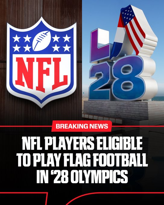 Obs_Sport_Biz's tweet photo. 🏈 #JO, 1 opportunité unique pour mondialiser 1 sport

Sur le même principe que le nos Bleus lors de #Paris2024 avec @Dupont9A, les propriétaires de #NFL ont voté aujourd'hui pour permettre aux joueurs de participer au flag football aux Jeux olympiques d'été de #KA28.

Suffisant pour "rattraper" l'internationalisation de la #NBA ?

D'autres sports en ont déjà profité 👉https://t.co/R9XNdvisIf
