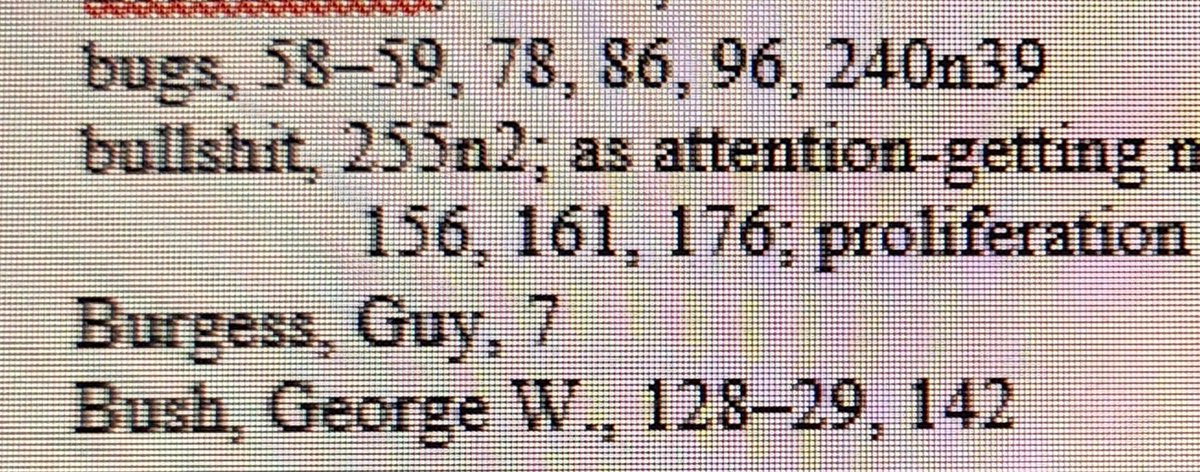 sometimes an index is poetry