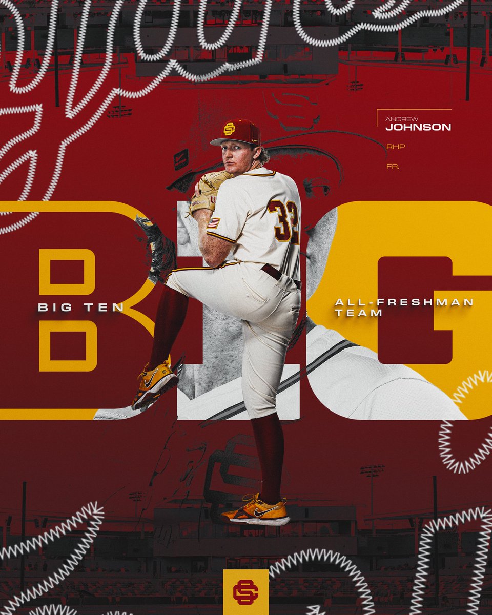 USC Baseball (@usc_baseball) on Twitter photo Whether starting or in relief, Andrew Johnson came up with BIG innings on the mound when the Trojans needed them to earn a spot on the Big Ten All-Freshman team ✌️
#FightOn x <a href="/AndrewVJohnson/">Drew Johnson</a> Whether starting or in relief, Andrew Johnson came up with BIG innings on the mound when the Trojans needed them to earn a spot on the Big Ten All-Freshman team ✌️
#FightOn x <a href="/AndrewVJohnson/">Drew Johnson</a>