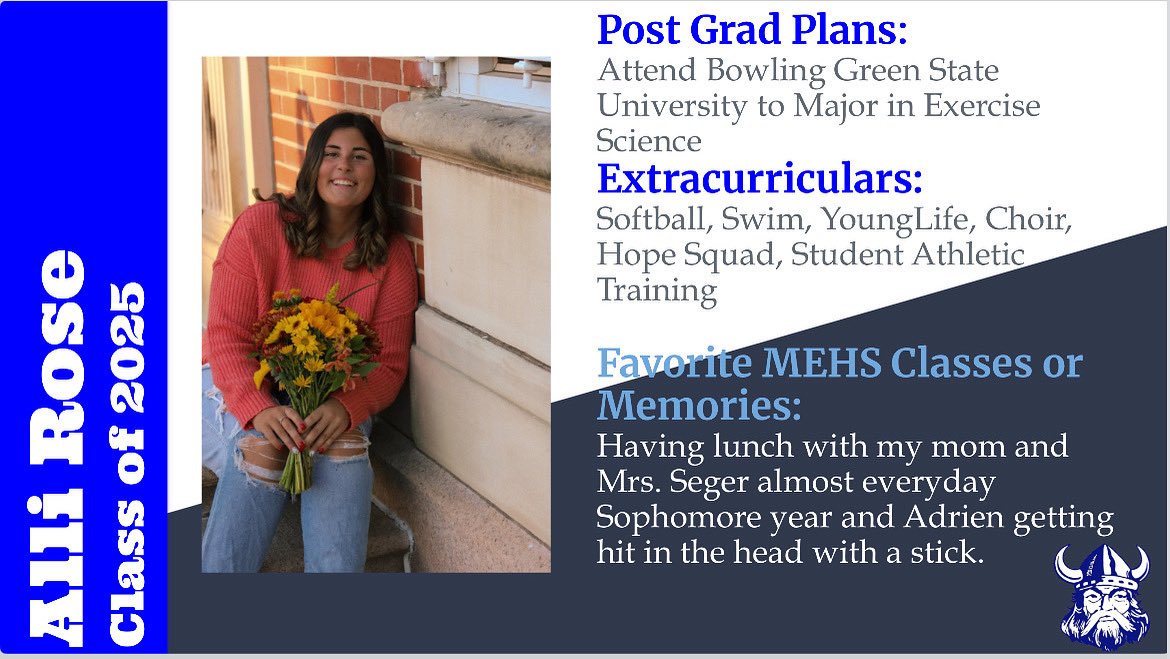 Miami East HS (@miamieasths) on Twitter photo Senior 2025 Spotlight
Alli Rose Senior 2025 Spotlight
Alli Rose