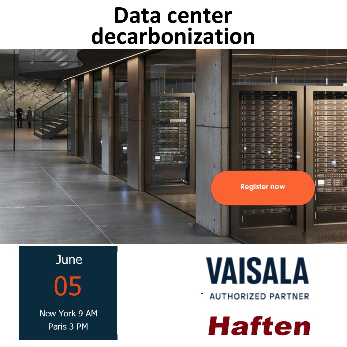 📌PROXIMO WEBINAR DE 𝗩𝗔𝗜𝗦𝗔𝗟𝗔 

✅ *Data center decarbonization*

️🗓️June 05, 2025
🕒 Two time options
New York 9 AM / Paris 3 PM

➡️ Regístrate AQUÍ,  
bit.ly/VAISALA5june20…

¡NO FALTES!

Más info. de VAISALA en Haften