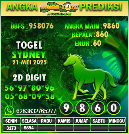 PREDIKSI SYDNEY 21 MEI 2025
LINK DAFTAR >> rebrand.ly/riimbaviip
RIMBATOTO Merupakan Situs Slot Togel,slot &amp; Casino Online Terpercaya Dan Terbaik Di Indonesia!!
HADIAH TERBESAR
4d : 10.000.000
3d : 1.000.000
2D : 100.000
#rimbatoto #prediksitogel #prediksisydney #prediksisidney