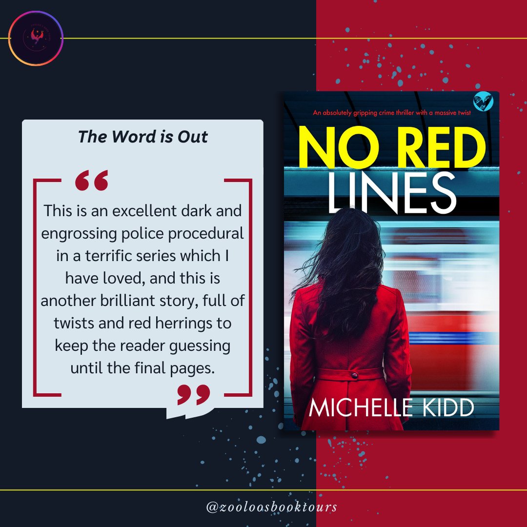 ZooloosBT's tweet image. A massive thank you to everyone who joined today’s #booktour for #NoRedLines!

📚 @ramblingmads @alysonread 
✍️ @AuthorKidd @JoffeBooks 

We’re touring from 15th - 21st May!

🔗 Catch up on all the posts here: tinyurl.com/2j4tujku

#ZBT