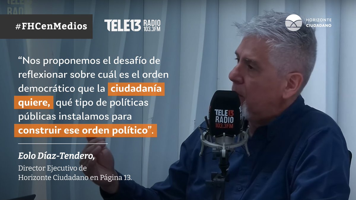 Horizonte Ciudadano (@h_ciudadano) on Twitter photo 🎙️ #FHCenMedios | #Página13
En el último capítulo del programa Página 13 de <a href="/Tele13_Radio/">Tele13 Radio</a>, nuestro director ejecutivo Eolo Díaz-Tendero conversó con Josefina Araos y <a href="/kikemujica/">enrique mujica</a> sobre los desafíos que marcarán la Cuenta Pública 2025.
▶️ Escúchalo acá bit.ly/3ZoYnjU 🎙️ #FHCenMedios | #Página13
En el último capítulo del programa Página 13 de <a href="/Tele13_Radio/">Tele13 Radio</a>, nuestro director ejecutivo Eolo Díaz-Tendero conversó con Josefina Araos y <a href="/kikemujica/">enrique mujica</a> sobre los desafíos que marcarán la Cuenta Pública 2025.
▶️ Escúchalo acá bit.ly/3ZoYnjU
