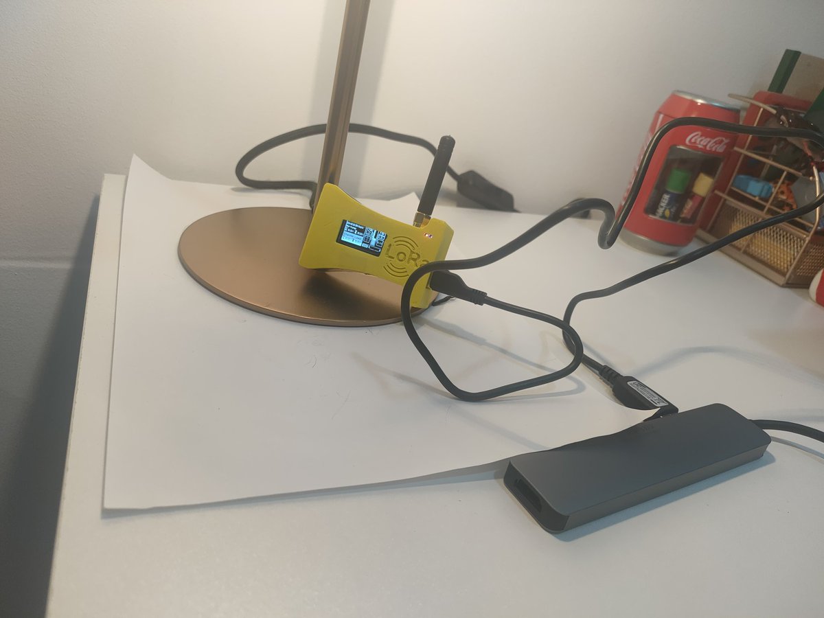 MCybersec's tweet photo. #LoRa #packetradio indoor experiments with RNode in TNC mode connected to BPQ32. Soon I'll be on air with an external antenna. https://t.co/UOHSdTuBb7