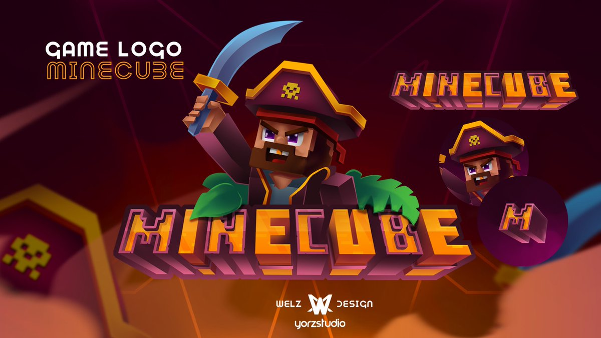 New Game Logo for Minecube 🧡    

It was an opportunity to test a simpler style of logos, so thanks for the trust :D   
 Like &amp; RT ? 📷💙

WelzDesign © YorzStudio