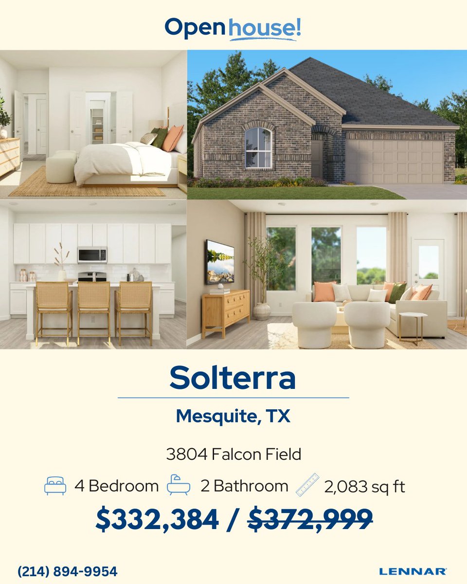 LennarDallas's tweet photo. Memorial Day Weekend Open House ✨ Sat &amp; Sun 12–5PM

📍Lennar at Solterra https://t.co/vWXlicLsPr https://t.co/ihkpMppCcw