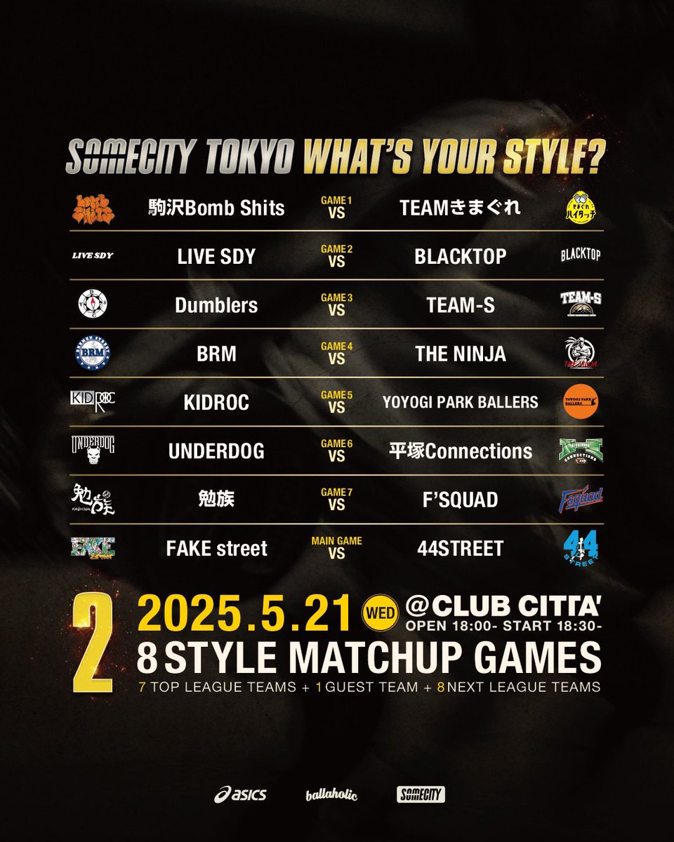 TeamS_DJKENKEN's tweet photo. TODAY🏀
SOMECITY TOKYO WHAT'S YOUR STYLE? 2
at CLUB CITTA'

何ができる？何がしたい？

#SOMECITY https://t.co/UfdzNLTDbZ