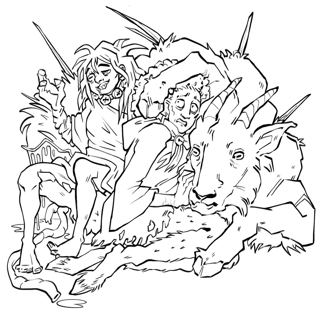 This chaos speaks louder in black and white... but not for long. I’ll be breathing life into it with color soon. Stay tuned the madness is just getting started.
#DigitalArt #LineArt #DarkFantasyArt #ComingToLife